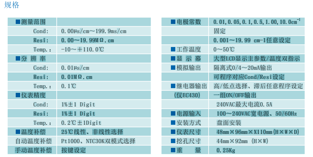 電阻率測(cè)定儀 EC-430/EC-410